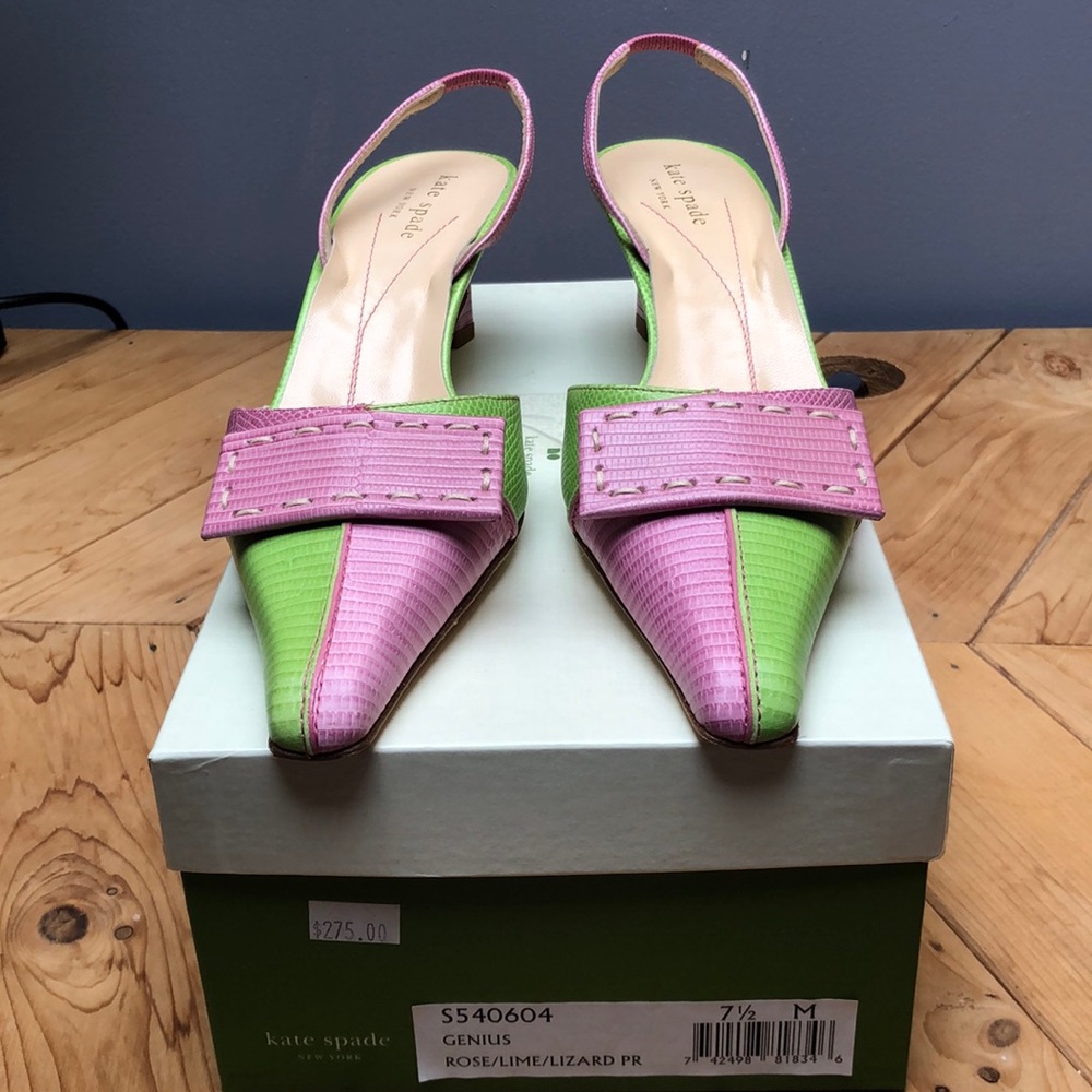 Kate Spade Genius Rose/Lime Lizard Heels